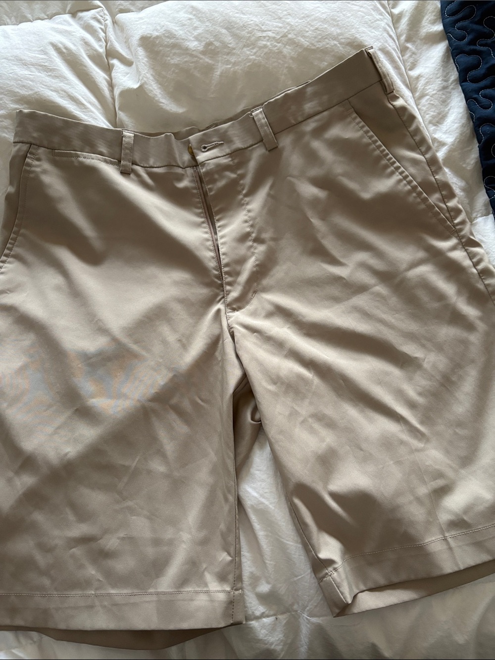 Source Unknown Beige Flat-Front Men's Shorts